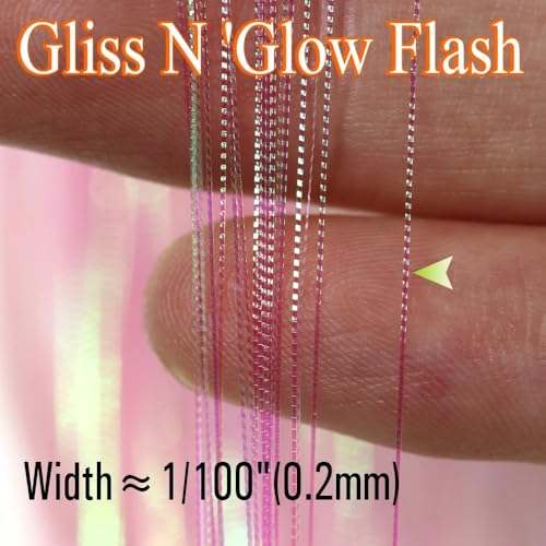 Material para atar moscas Flashabou de 0.2mm 1 pieza miniatura 3