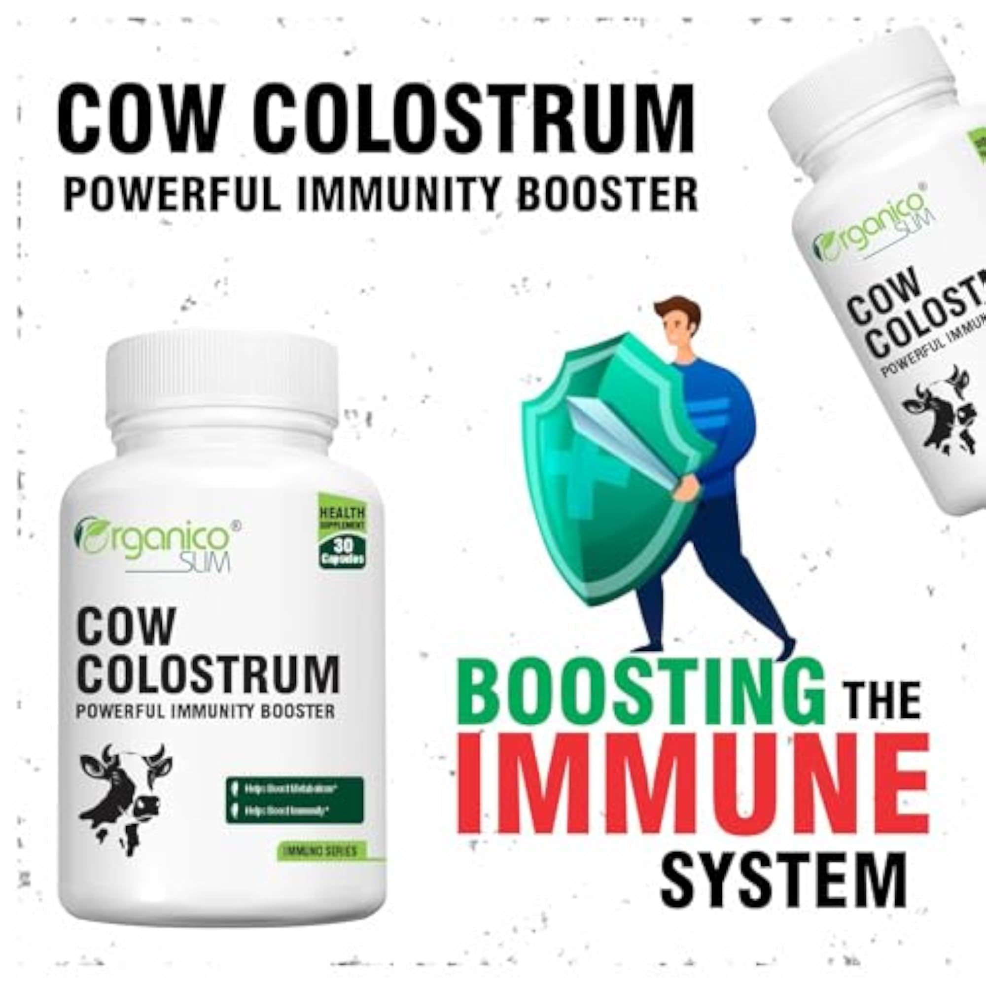 Organicoslim Cow Colostrum - 30 Capsules