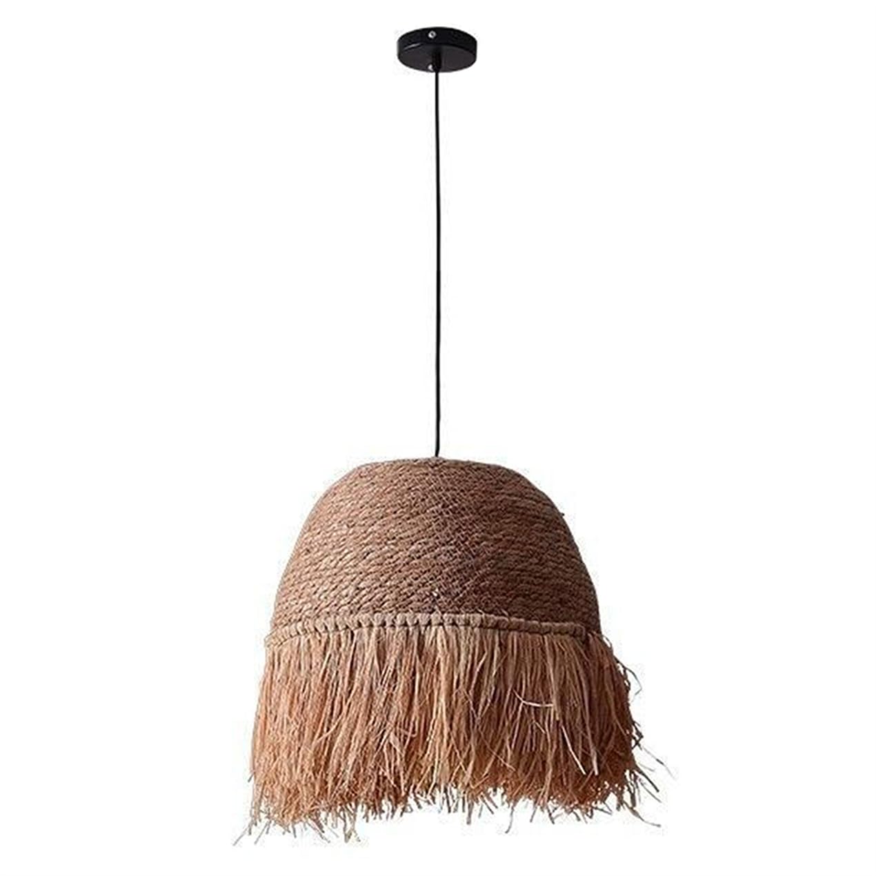 LQZCXMF Coastal Rattan Wicker Pendant Light Boho Rattan Chandelier Light Fixture 15.7" Large Farmhouse Ceiling Pendant Lamp Rustic Lighting for Living Dining Room Kitchen Island Bedroom Hallway