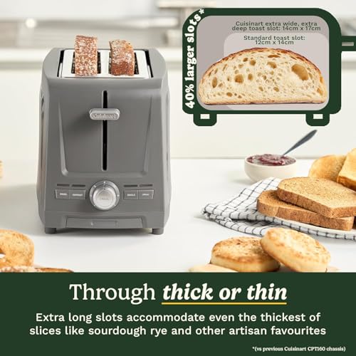 Image of Cuisinart Core Collection 2-Slice Toaster | Extra-Long Slots for Artisan Bread | Bagel Setting |High-Lift Quickview | Single Slice & Defrost Functions | +30sec Toast Boost |Removable Crumb Tray