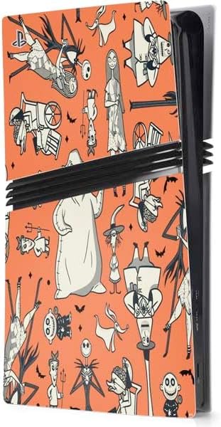 Skinit Decal Gaming Skin Compatible with PS5 Pro Console - Officially Licensed Disney The Nightmare Before Christmas Character Pattern Print Design