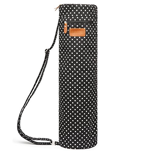 ELENTURE Yoga Mat Bag for 1/4 & 1/3 Inch Thick Mat, Exercise Yoga Mat Carrier Full-Zip Yoga Carry Bag with Pockets and Adjustable Strap