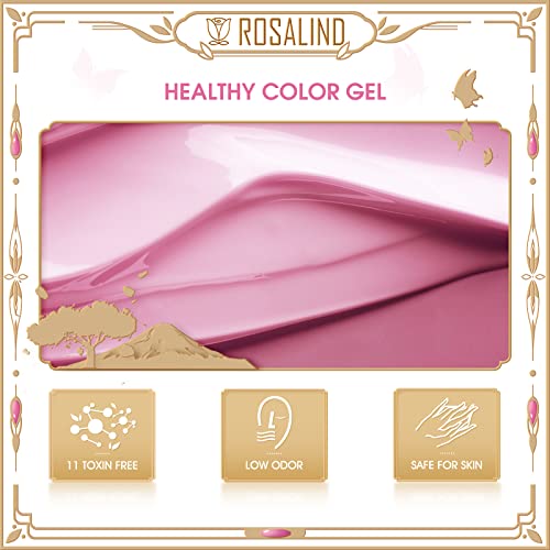 ROSALIND UV Nagellack Shellac Nagellack 10PCS Farbgel Color Nail Gel, Lila Rosa Rot Semi Permanent Nägel Shellac Set… – Bild 7