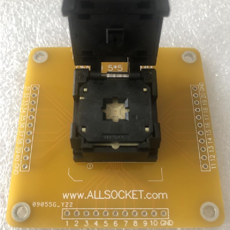 Wiring Connecting Terminals - Pitch 0.4mm QFN40 MLF40 WLCSP40 Adapter NP506-040-007-G Programming Socket IC Clamshell Chip Size 5x5 Test Burn in Socket - (Style: A)