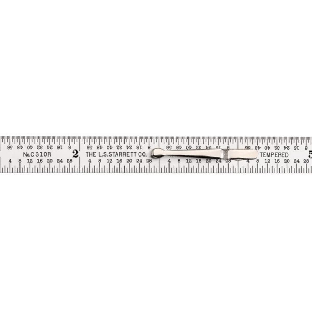 Starrett Full Flexible Steel Rule with Satin Chrome Finish, Quick Reading, and Inch Graduation - 10 Graduation, 6" Length, 1/64" Thickness - C310K-6