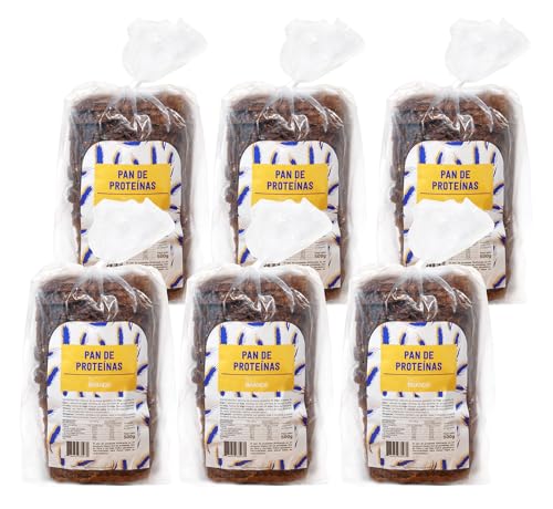 Pan KETO bajo en Carbohidratos - 28% de Proteinas, ideal para dietas altas en proteinas (Seis (500 g))