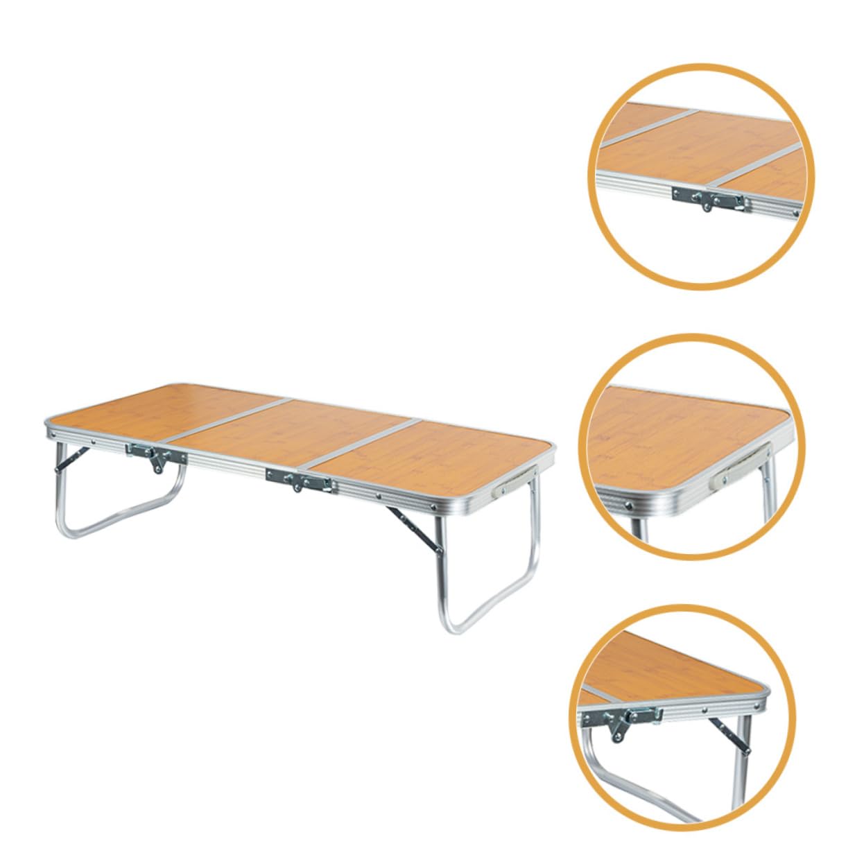 Kisangel 1 Set Portable Folding Table for Outdoor Camping Lightweight Compact Design for BBQ Picnics Hiking and Setup Storage