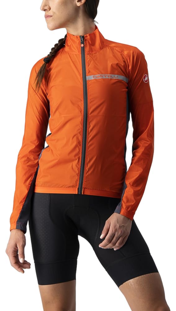 CASTELLI 4521529-656 SQUADRA ST. W JKT Jacket Women's Fiery Red/Dark Gray M