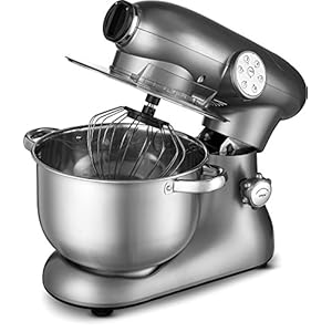 Gourmia EP700 7-Quart 6 Speed Stand Mixer, Planetery Action with Stainless Steel Bowl