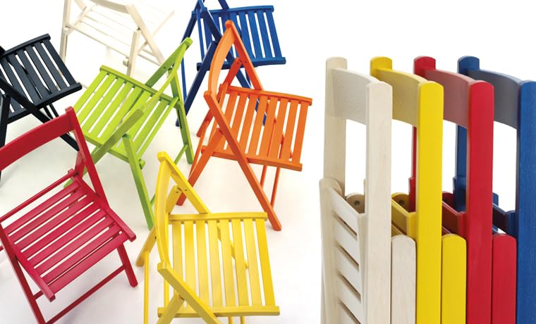 ZStyle Chaise pliante en bois coloré peu encombrant pour jardin, terrasse, pliable, bar, restaurant, lumière, camping, salle à manger, cuisine, bois massif de hêtre...