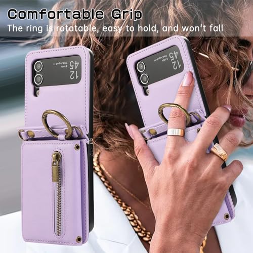 Coque Galaxy Z Flip 4 Asuwish ZHKLLB US Violet rigide pour clapet