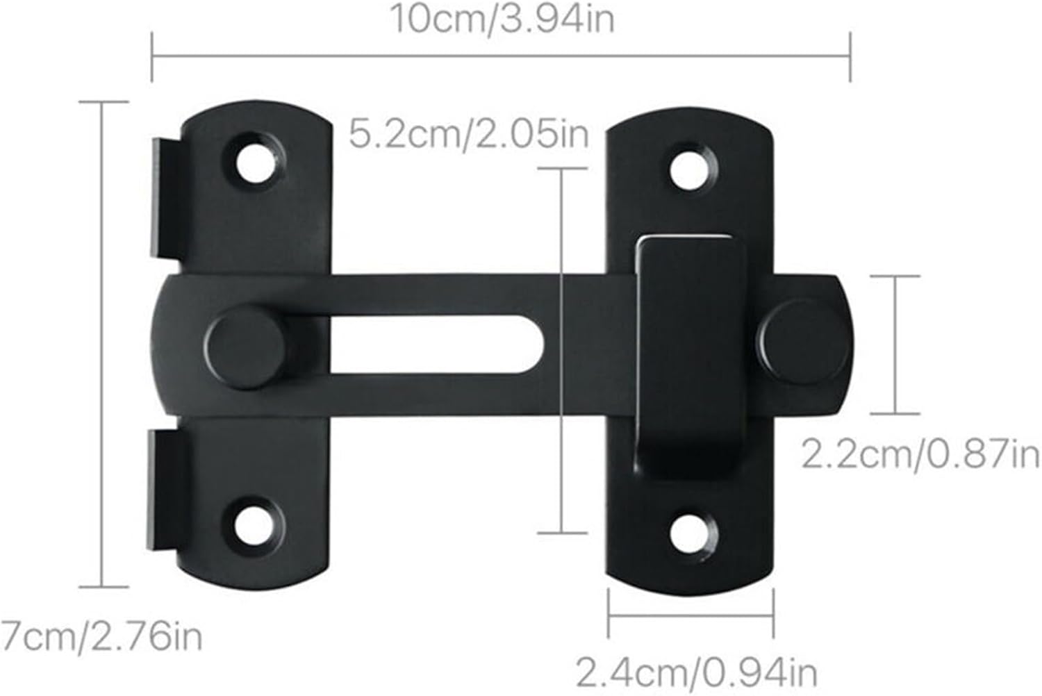 Barn Door Latch 10 PCS Matte Black Stainless Steel Gate Latches Flip Latch Safety Door Bolt Lock Hardware Access for Farm,Home/Outdoor Storage Space Safety