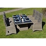 PLOß Rabida Esstisch Polyrattan Champagner-meliert