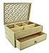 Artemio Motif Ajouré Boîte à Bijoux, Bois, Beige, 24 x 14 x 10 cm 14002361