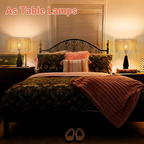 Image of Hanging Light Rattan Lamp Shades Boho Lamp Shade 12.6in x 6.7in