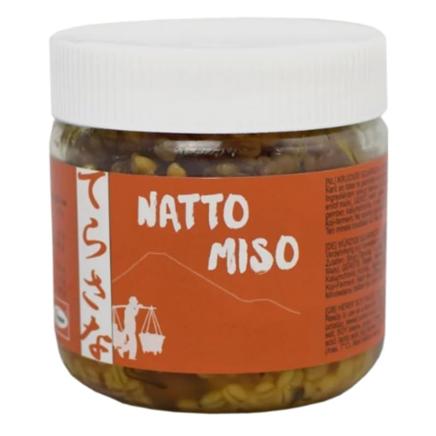 Natto Miso Vegan 300g Pasta de Miso Fermentado de Soja Sabor Umami Intenso para Sopas, Salsas y Cocina Japonesa Vegano y Natural