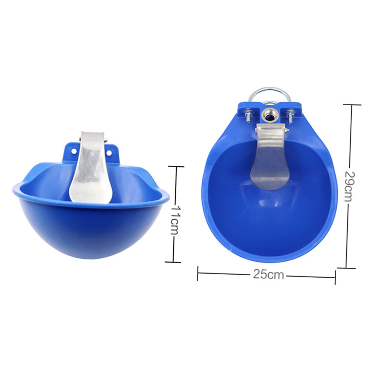 Abbeveratoio per Cavalli e Mucche in Plastica Blu, Grande | Uso in Fattoria, Facile da Lavare, Livello Dell'acqua Stabile, Alimentazione Automatica Dell'acqua