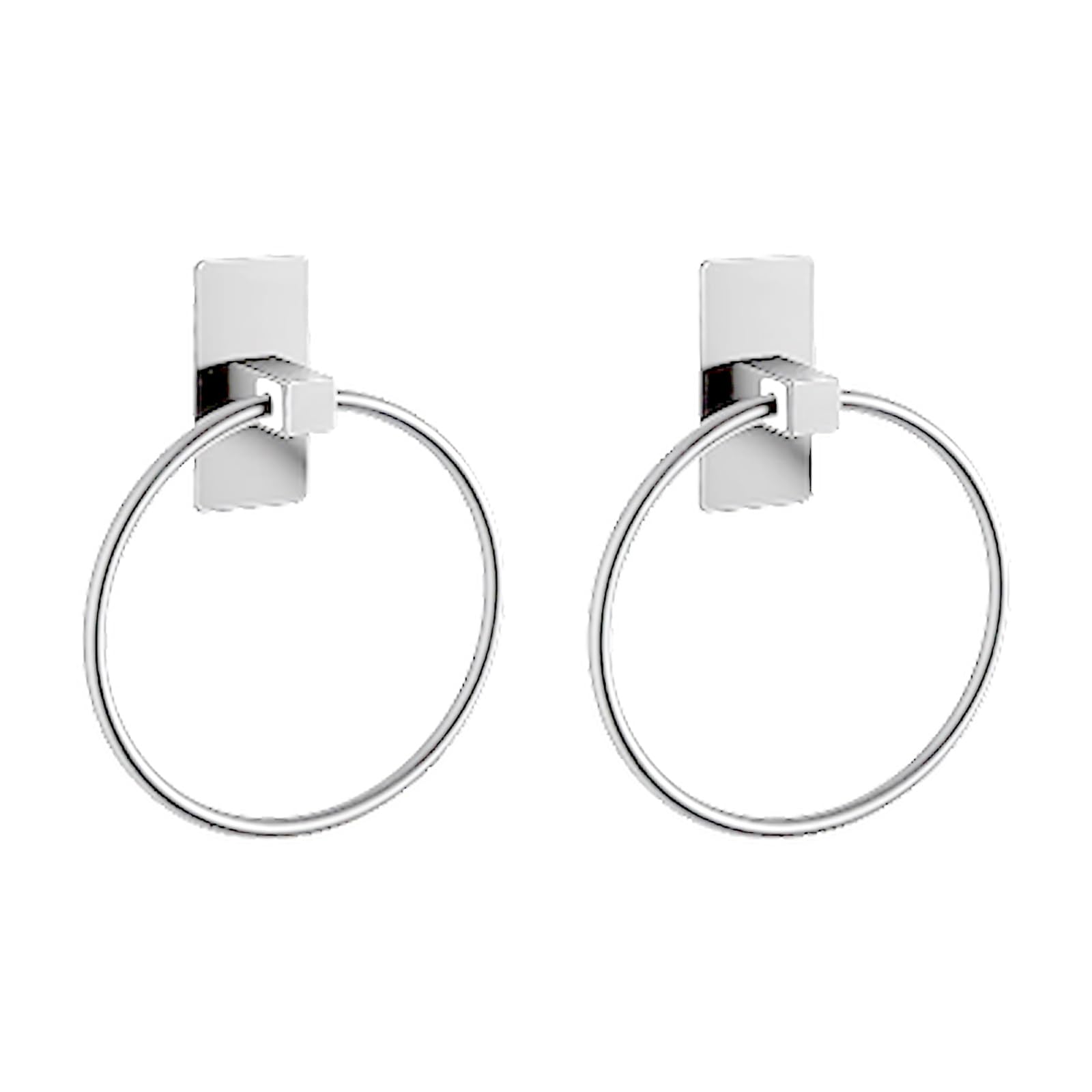 Btgghytr 4Pcs Heavy Duty Towel Holders Auto Adhesive Backing Perfect for Small Spaces in Bathroom Kitchen or Recreational Vehicle Drillless Towel Rings