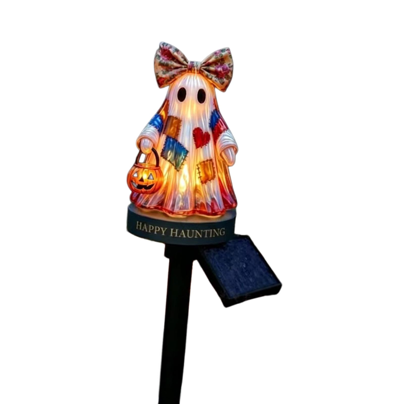 Pumpkin Halloween Stake Light for Yard Display, Solar Garden Accent with Ground Stake and Warm Seasonal Glow Solar Power Ghosty Yard Stakes Halloween Light Pumpkin Decor Garden Walkway