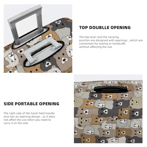 VOSERY Travel Luggage Cover - Cartoon bear Washable Suitcase Covers Protector Fits 18-32 Inches Luggage3