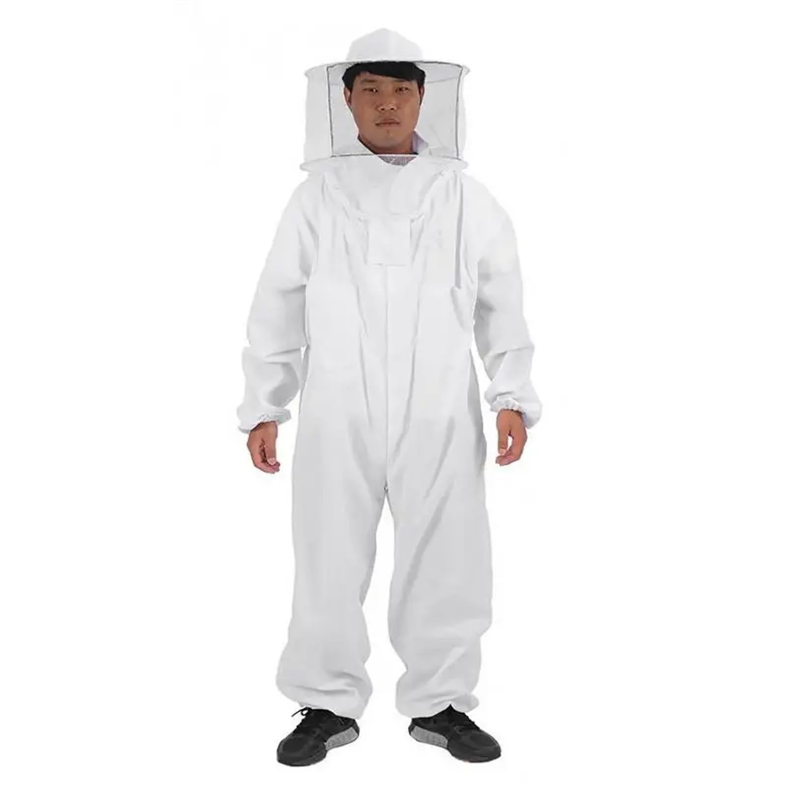 Mono De Apicultor Para Apicultores Traje de apicultura de cuerpo completo, ropa profesional for apicultores con velo redondo, traje protector de algodón a prueba de abejas for hombres y mujeres(XL)