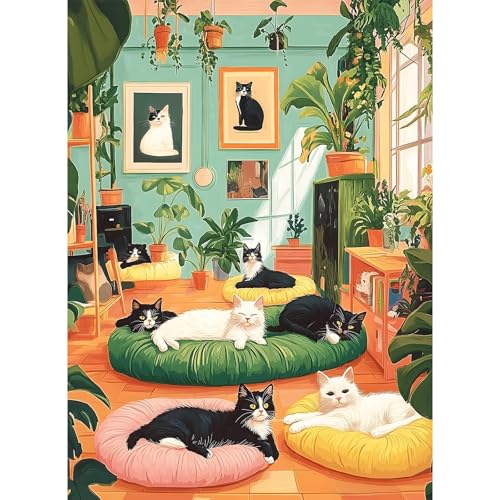 Jigsaw Puzzles 300 Pieces for Adults,300 Piece Puzzles for Kids Ages 8-10 10-12 Cat Aniamls Puzzle 300 Pieces Easy Jigsaw Puzzles Challenging Puzzles Family Activity Game Nights Gift Toy 20.5x15 in