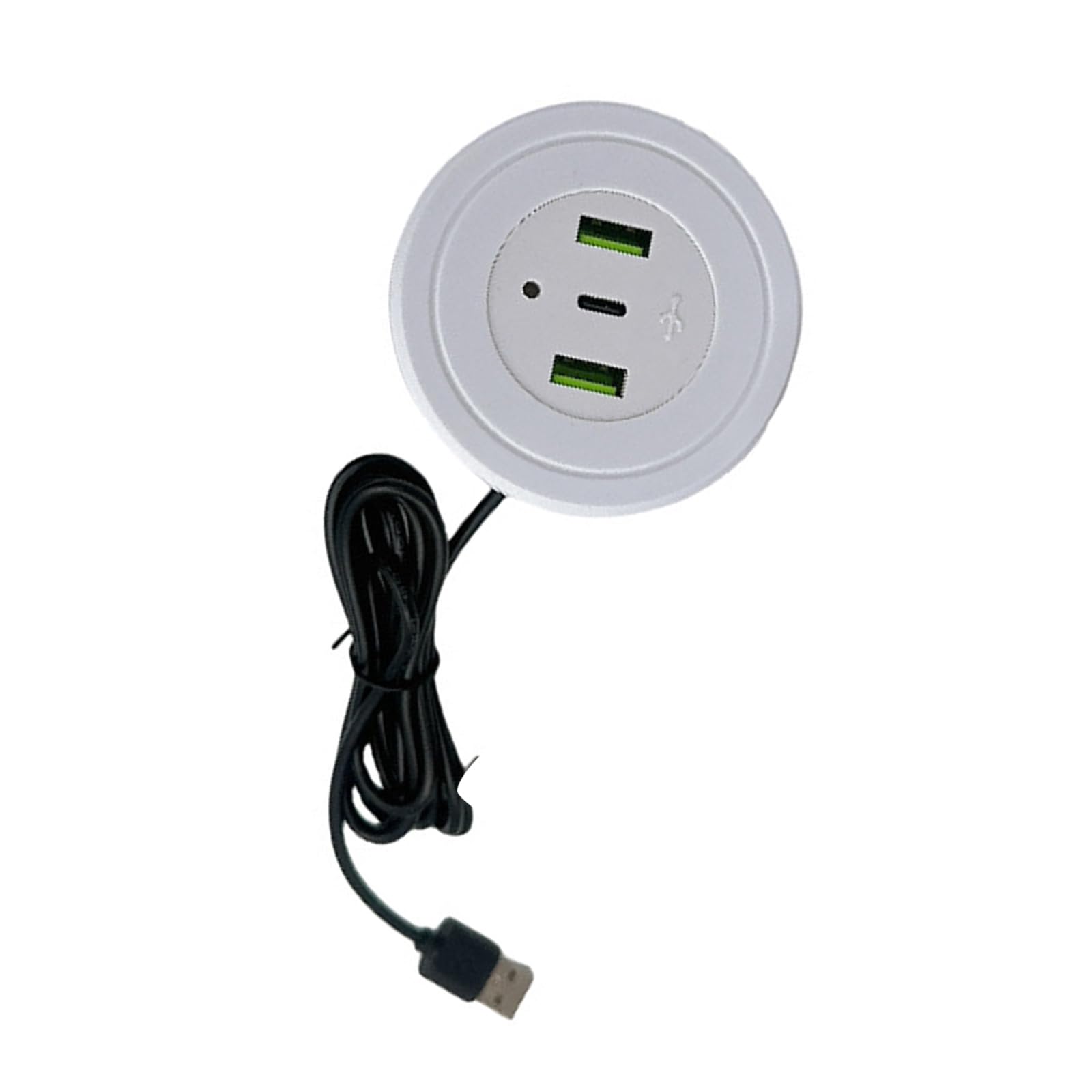 Elnwnnkc USB Port Desktop Embedded Charging Connector for USB Desk Data Line Splitter Socket for Home Desktop Embedded Adapter