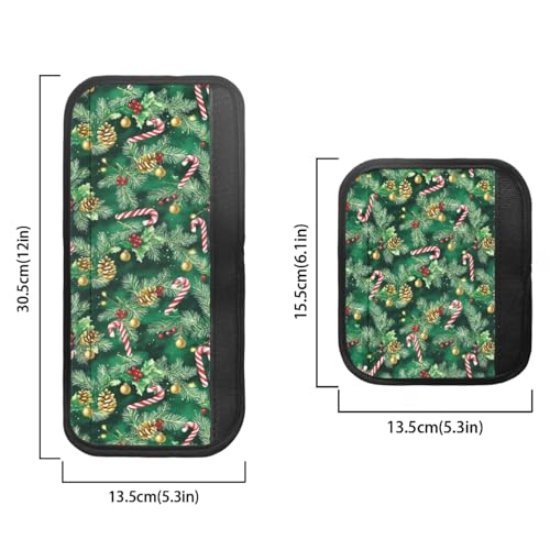 Image of Christmas Fridge Door Handle Covers Green Refrigerator Handle Covers Set of 6, Non-Slip Microwave Dishwasher Door Cloth Protector, Keep Off Fingerprints,Food Stains Gift for Holiday