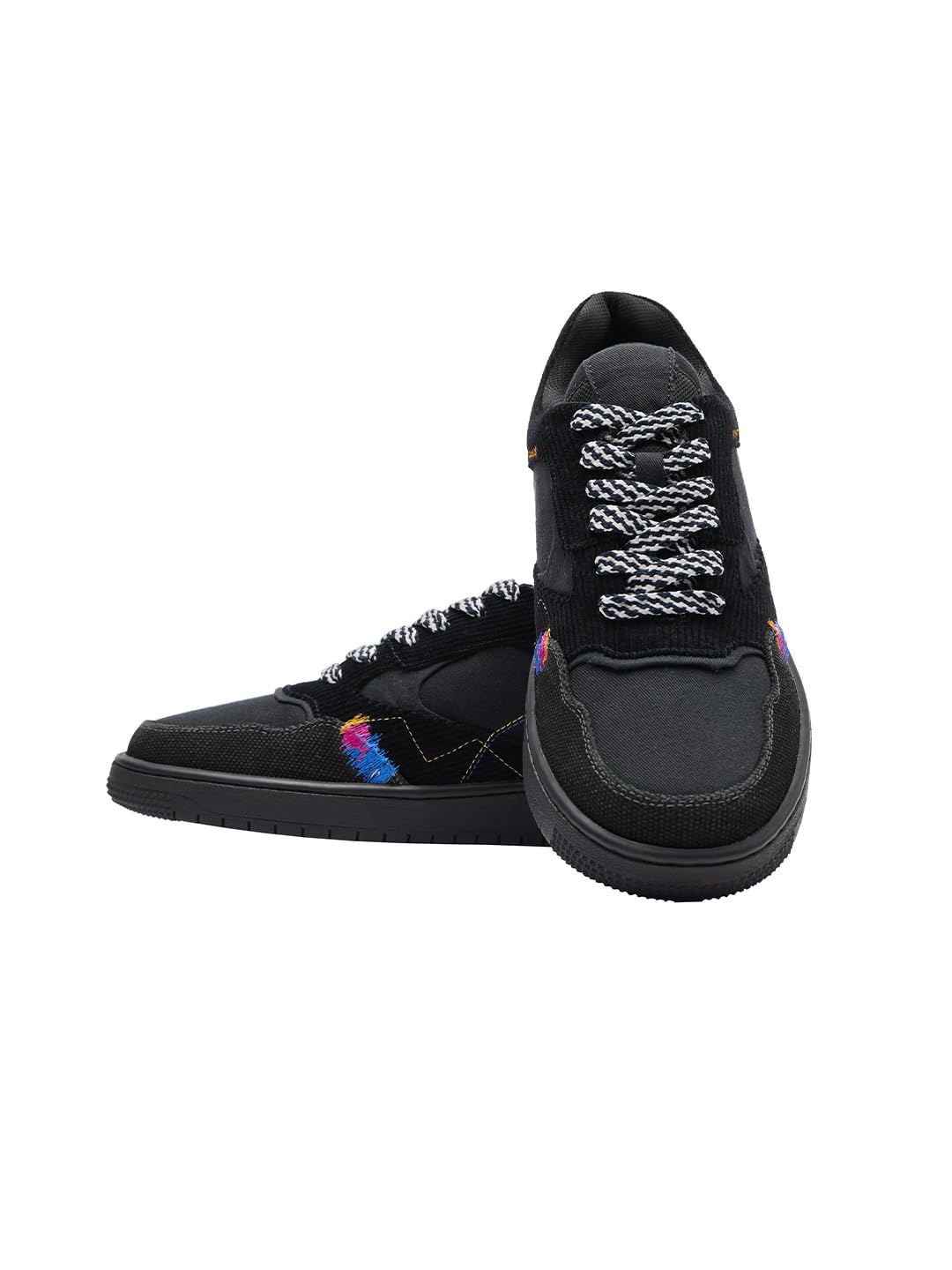 The Souled Store Stitched Together: Vol 2 Men and Boys Lace-Up Low Top Stylish Sneakers with Flexibility & Comfort Black (B0D2XXYSF8) Amazon Price History, Amazon Price Tracker