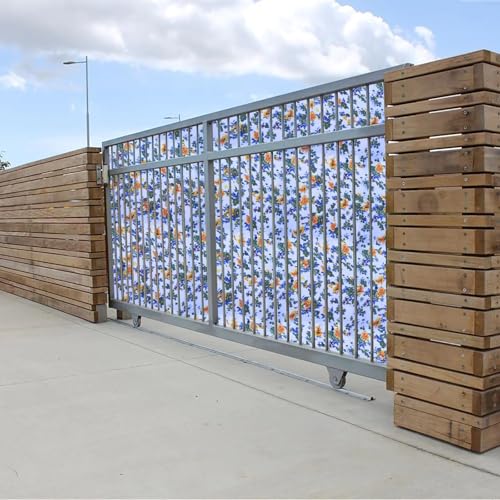 Image of MAHIRA Polypropylene Gate Sheet Car Parking Sheet | Grill Sheet | Gate Covering Sheet | Balcony Safety Sheet | Privacy Sheet, Multicolor Flower Printed Design UV Resistant (3 feet x 20 feet)