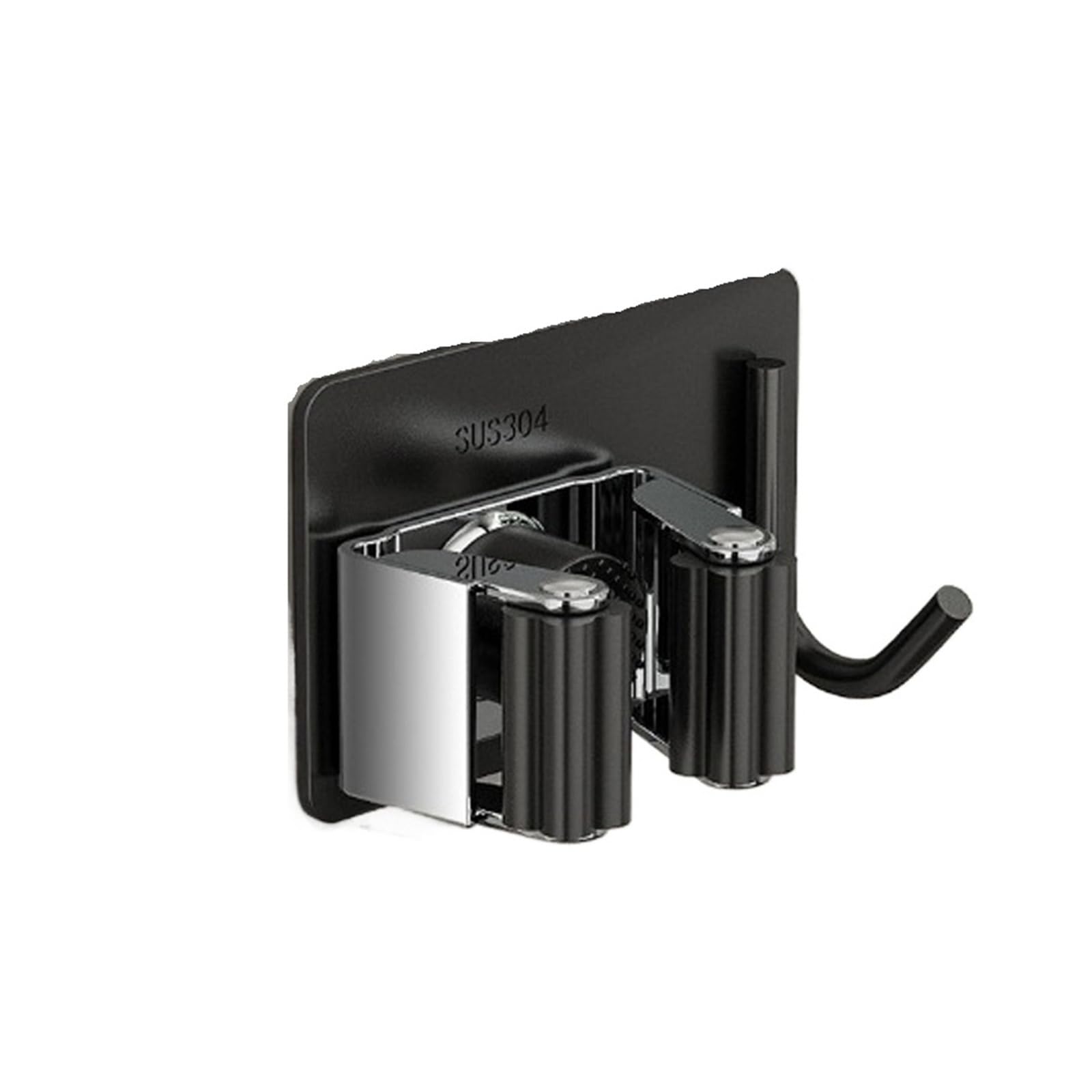 Zguouzantye Black Basic 1 Storage Rack Wall-Mounted For Kitchen Bathroom