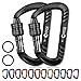 Rhino Produxs 12kN (2697 lbs) Heavy Duty Carabiner Clips, for Securing Pets, Outdoor, Camping, Hiking, Hammock, Dog Leash Harness, Keychains