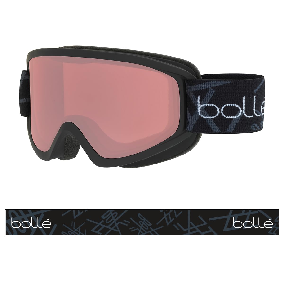 Bolle Freeze Matte Black/Vermillon Medium Ski Goggles Unisex-Adult : Sports & Outdoors