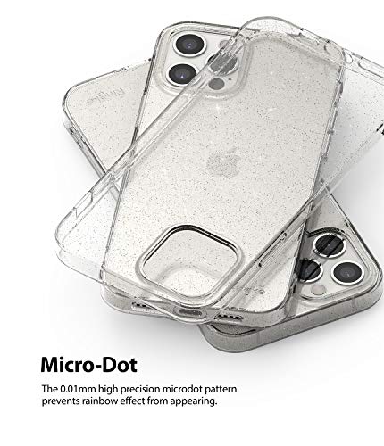 Image of Ringke Air for iPhone 12 Pro Max Case Back Cover, Lightweight Transparent Flexible TPU Scratch Resistant Phone Cover for iPhone 12 Pro Max Back Cover Case - Glitter Clear