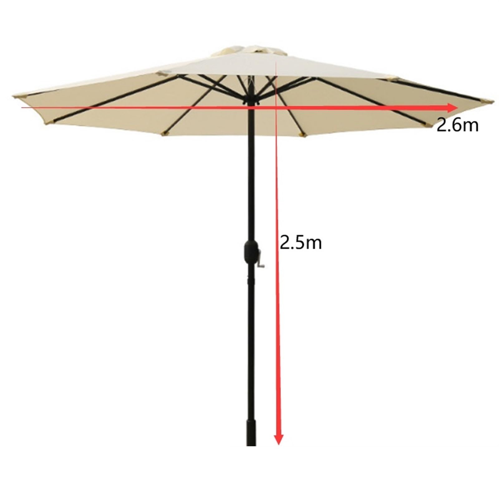 Ombrelloni da Terrazzo Ombrellone da Giardino Ombrellone Da Esterno Ombrellone Da Patio Tavolo Ombrellone Da Mercato Per Ponte Da Giardino Cortile Senza Base Ombrelloni da Esterno Spiaggia(White)