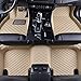 Produktbild Auto-Fußmatten Teppiche Für Kia Für Sorento Für Prime UM 2019 2018 2017 2016 2015 2014 (7 Sitze) Autoteppiche Fußpolster Antirutschmatte Auto(LHD(4pcs) beige)