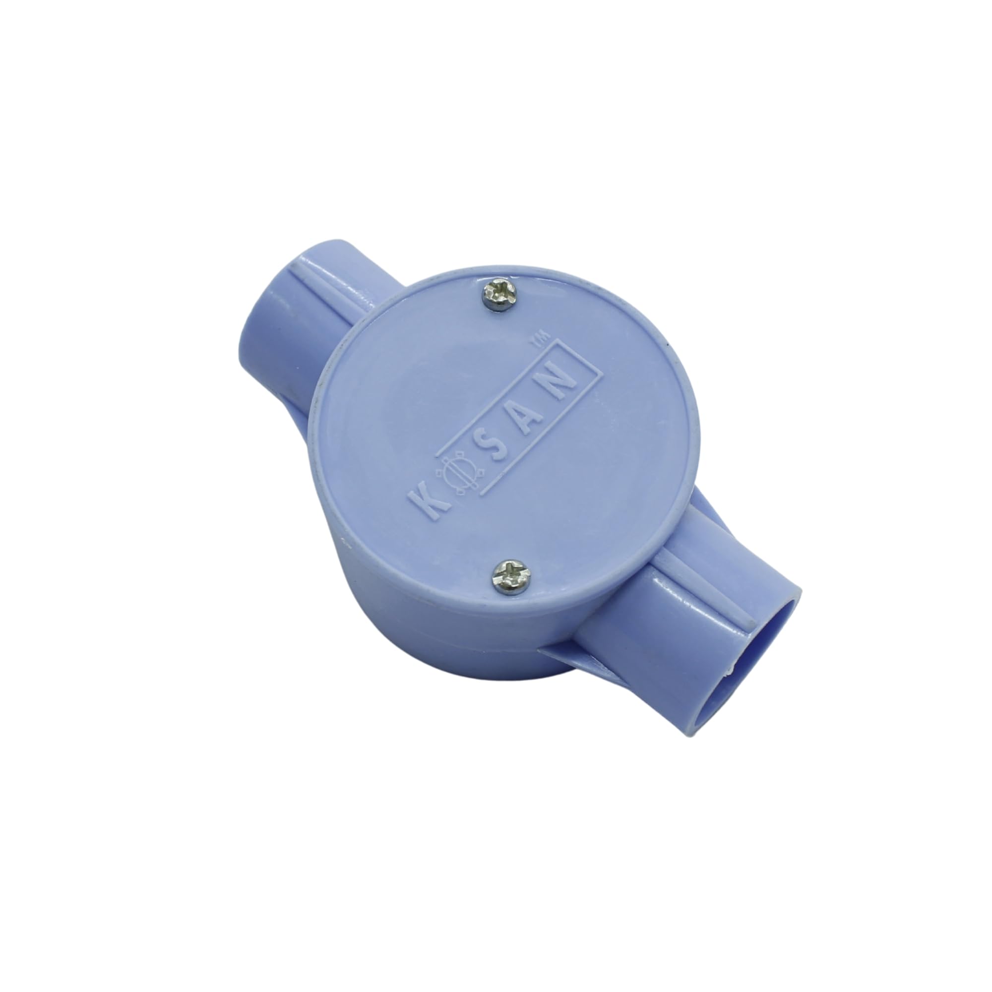 PVC Junction Box, 25mm (1"), 2-Way Electrical Conduit Box for Wall Wiring, Pack of 12, Blue-picture-22