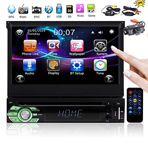 In Dash 7 inch Car Stereo System with Capacitive Touchscreen Single 1 din