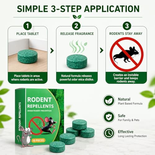 Image of Go Garden Natural Rat Repellent Balls for Car & Home Pack of 10 | Rodent Repellent for Car Engine, Wiring & Interiors | Mice & Rat Control for Home, Garage, Garden & Outdoor Areas