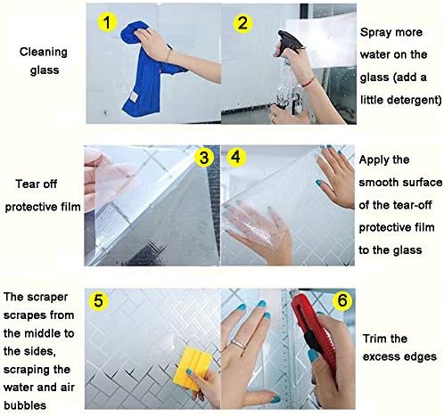 ملصق زجاجي ثلاثي الأبعاد غشاء نافذة غير شفاف ملون من البولي فينيل مزين بالشرف باب الحمام النافذة غرفة النوم Amazon Ae المنزل