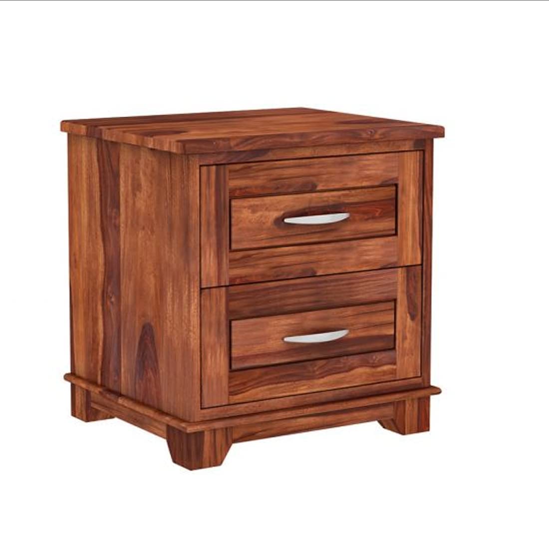 Corte Clasico Pol Poc Sheesham Wood Bedside Table with 2 Drawer Wooden