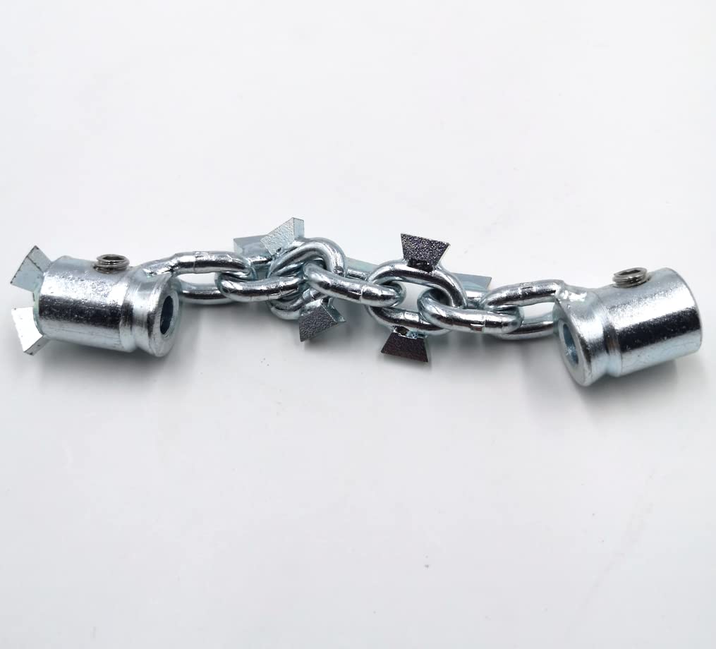 Limpiador de desagües con cabezal de taladro para tubos de 1,25 y 1,5 pulgadas, cable flexible de serpiente para desatascar desagües y tuberías