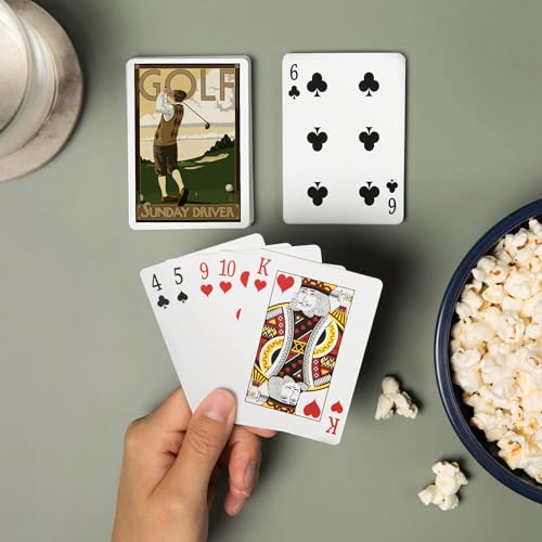 Lantern Press Golf, 52 cartas para póker tamaño adulto miniatura 2