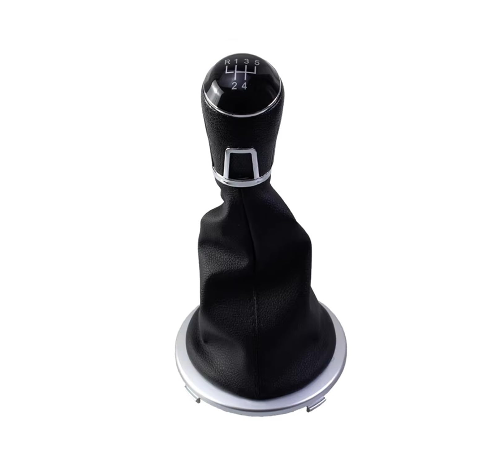 GHQFROP Transmission Gear Shift Knob for GOL for G4 for G5 5 Speed Manual Shift Handball Cover Knob ABS Car Gear Stick Knob(Silver 5 Speed)