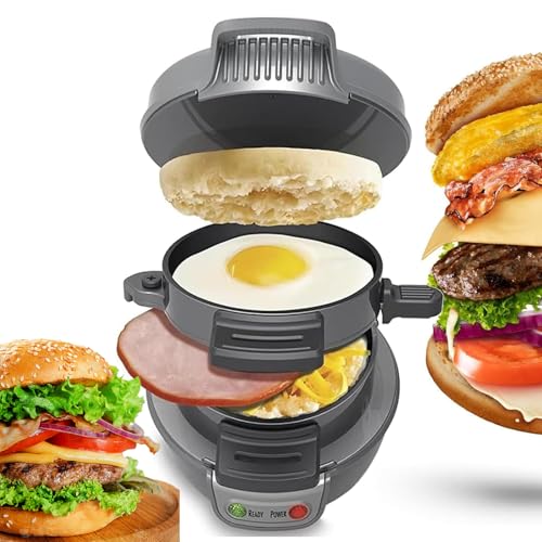 Mini piastra elettrica per hamburger, antiaderente, per hamburger fatti in casa, panini, waffle e muffin