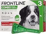 Frontline Combo, 3 Pipette, Cane Taglia XL ( 40 Kg), Antiparassitario per Cani e Cuccioli di Lunga Durata, Protegge il Cane e Anche la Casa da Pulci, Zecche, Uova e Larve, Antipulci 3 Pipette