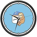 Good Morning Sloth Design Wall Clock | Precision Quartz Movement | Décor for School Class Office Bedroom Decoration