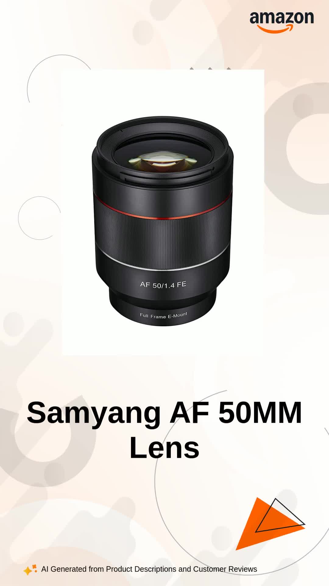 Samyang AF 50MM F1.4 Lens for Sony E (Black) : Amazon.in: Electronics