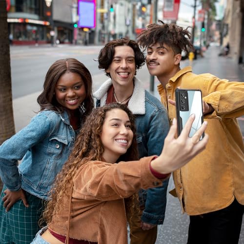 Image of A rtistque Clear Hard Transparent Acrylic Armor Anti-Drop Shockproof TPU Edge Back Cover Case for Samsung Galaxy M35 - Black