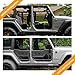 Tube Doors Tubular Half Doors with Side View Mirror Compatible with 2007-2018 Jeep Wrangler JK JKU Unlimited 4-Doors Safari Tubular Off Road Summer Trail Adventure